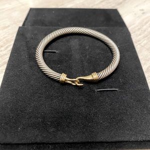 David Yurman Buckle Bracelet in Sterling Silver with Yellow Gold